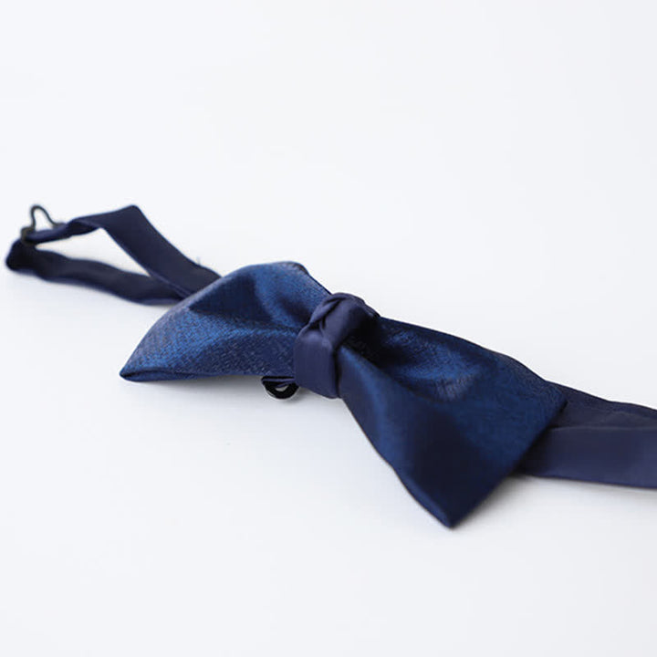 Papillon da uomo blu navy tinta unita - image 8