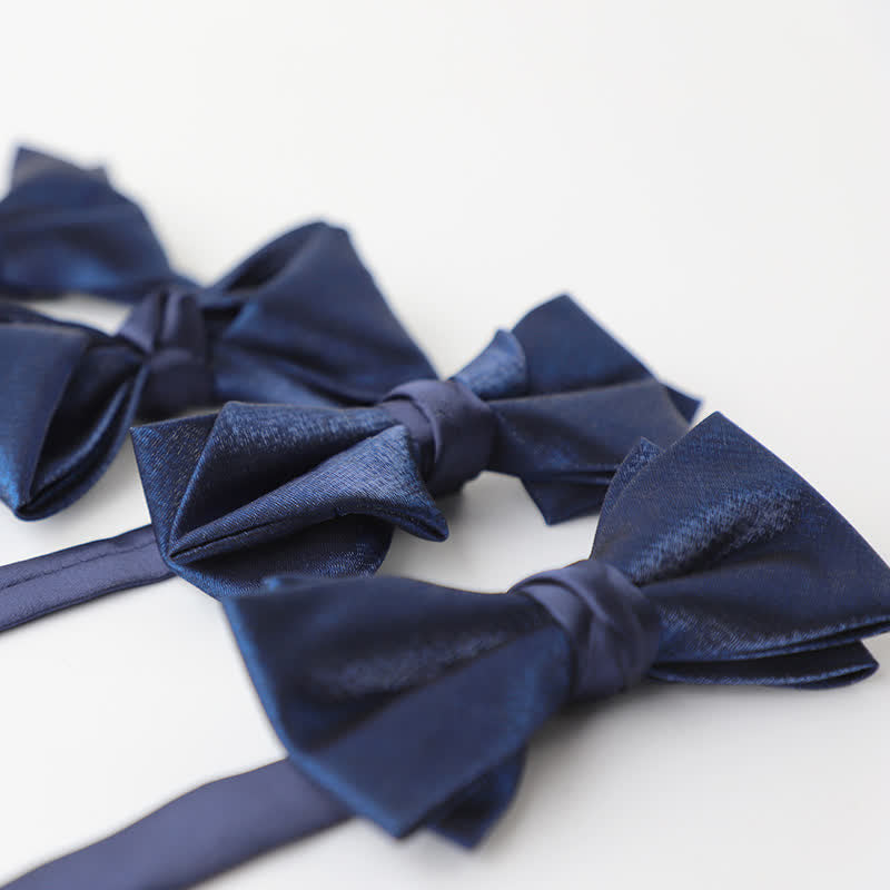 Papillon da uomo blu navy tinta unita - image 6