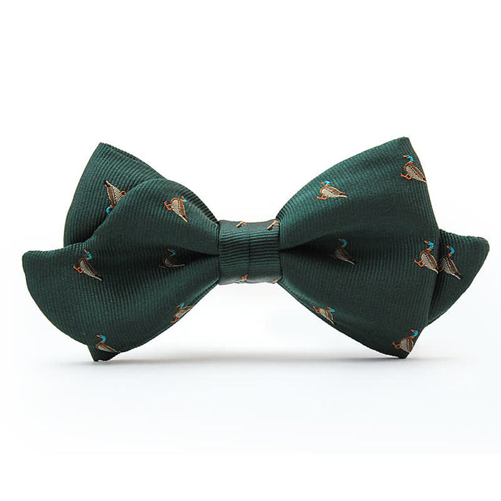Papillon da uomo con motivo a papera verde scuro - Verde scuro - image 0