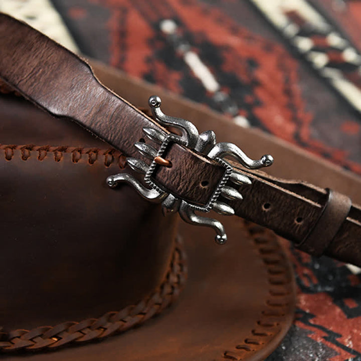 Cintura in pelle con fibbia a forma di polpo, alla moda e punk da uomo - image 15
