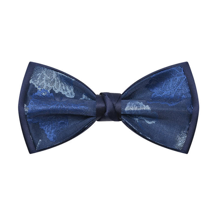 Papillon elegante da uomo con motivo floreale blu navy - Stile n. 2 - image 1