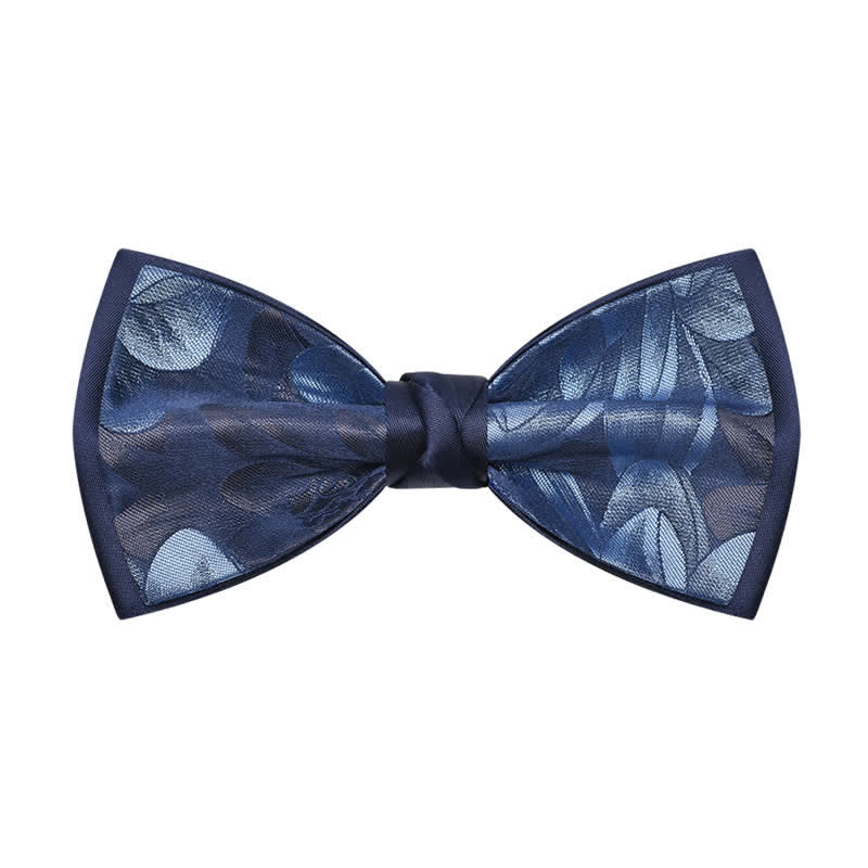 Papillon elegante da uomo con motivo floreale blu navy - Stile n. 1 - image 0