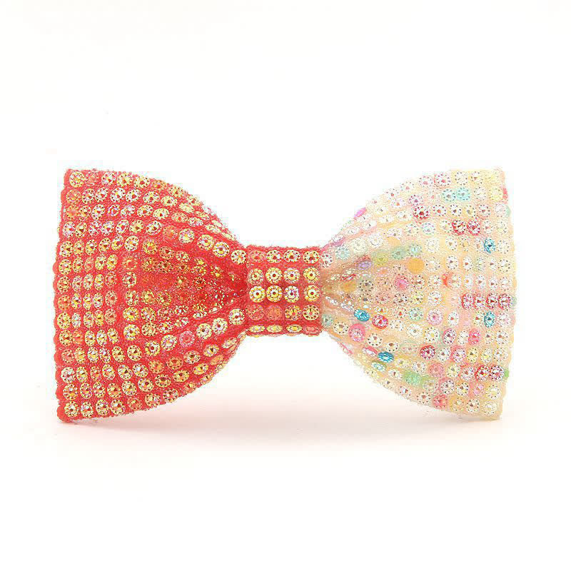 Papillon da uomo con strass in resina colorata lucida - Rosso - image 10