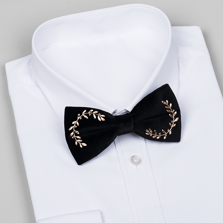 Set di papillon in velluto nero con strass scintillanti - image 6
