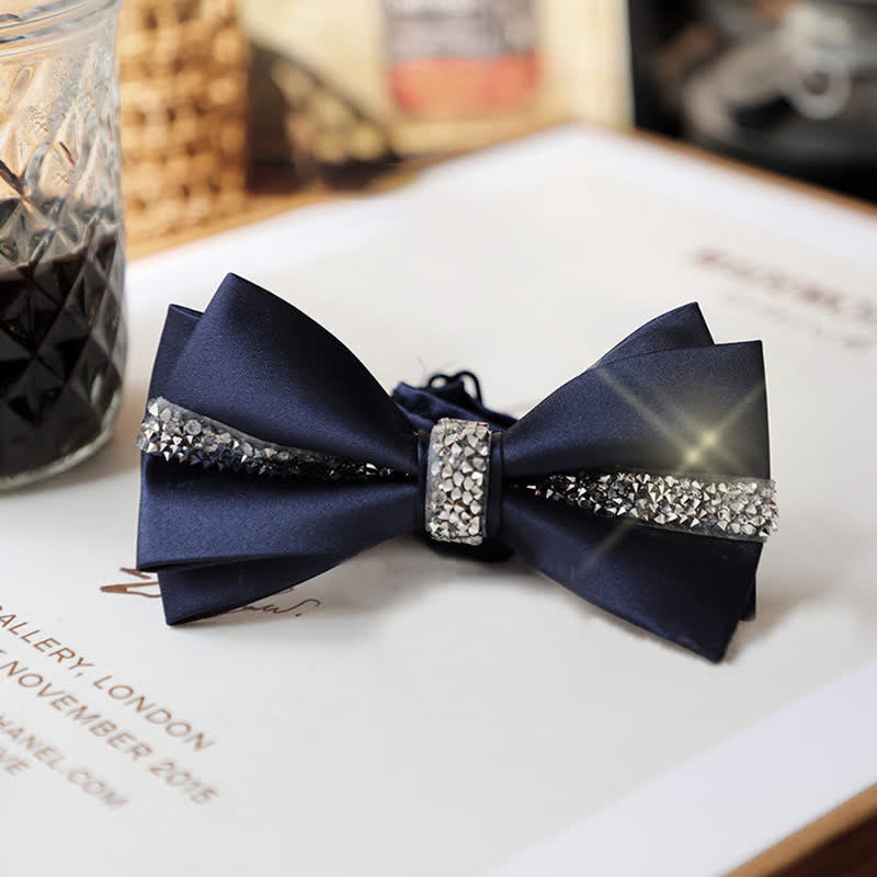 Set di papillon blu navy con strass Royal Gentlemanlike - image 5