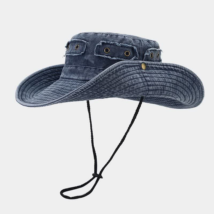 Cappello da pescatore unisex con toppa in denim e protezione solare - Marina Militare - Misura M (22"-22 7/8") - image 7