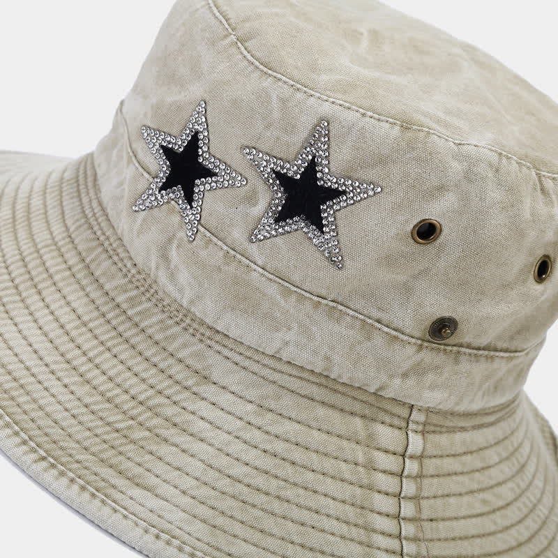 Cappello da cowboy unisex con stella e strass - image 8