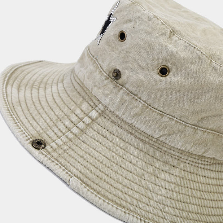 Cappello da cowboy unisex con stella e strass - image 9