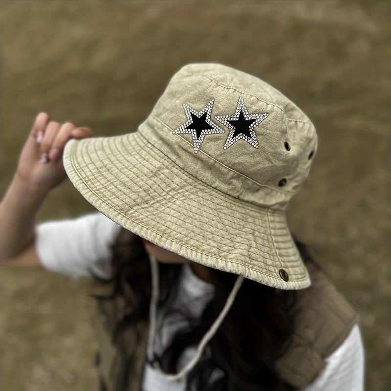 Cappello da cowboy unisex con stella e strass - image 5