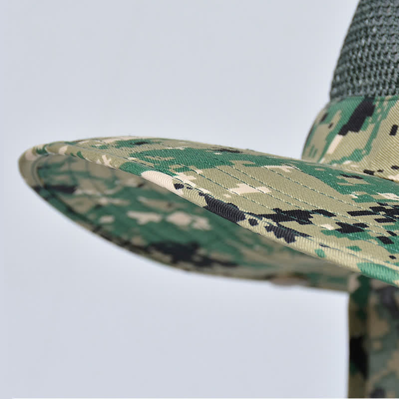 Cappello da pescatore con design a rete mimetica da uomo - image 2