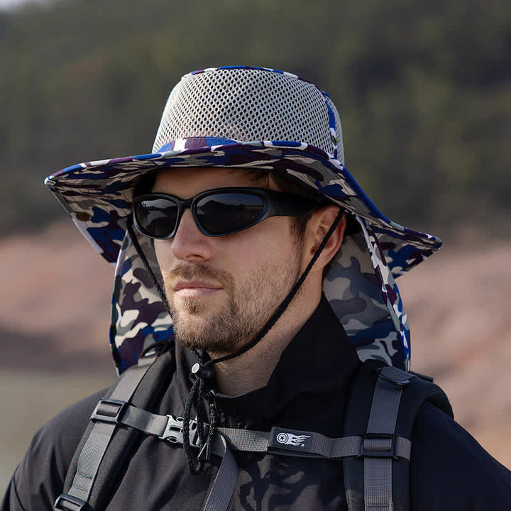 Cappello da pescatore con design a rete mimetica da uomo - image 17