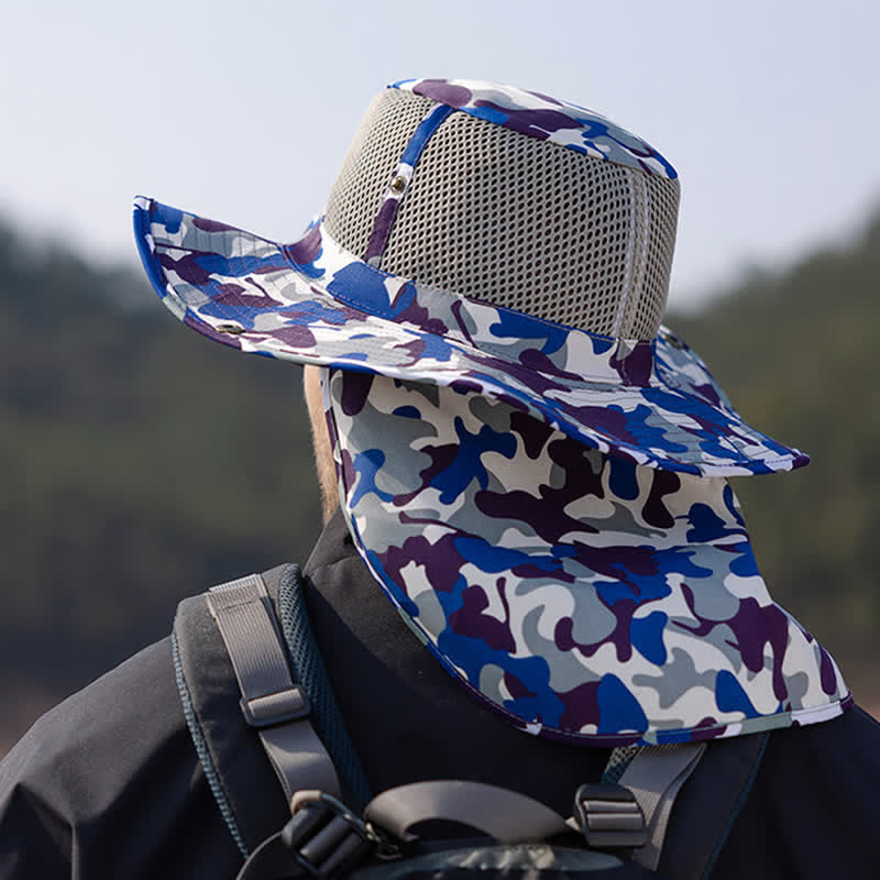 Cappello da pescatore con design a rete mimetica da uomo - image 18