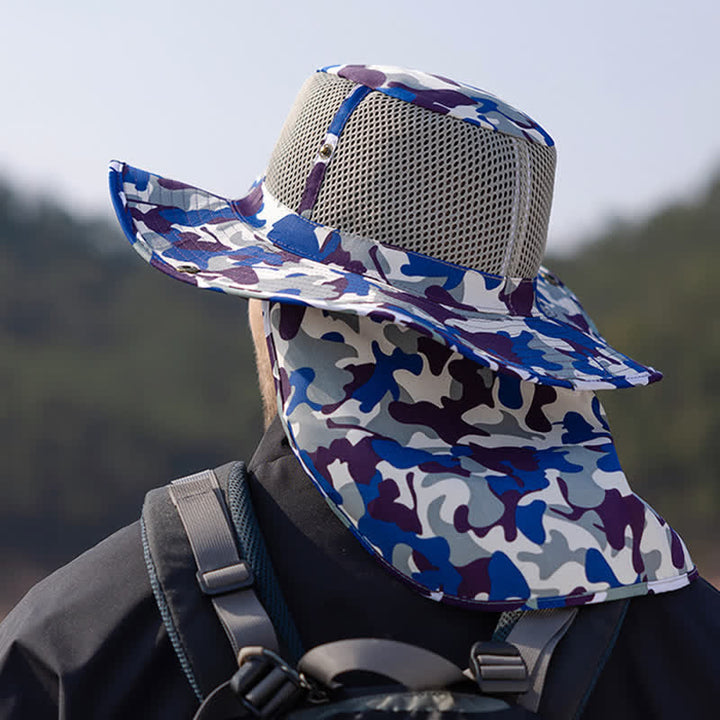 Cappello da pescatore con design a rete mimetica da uomo - image 18