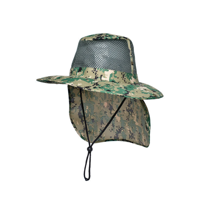 Cappello da pescatore con design a rete mimetica da uomo - Verde chiaro - L (23 1/4"-23 5/8") - image 1