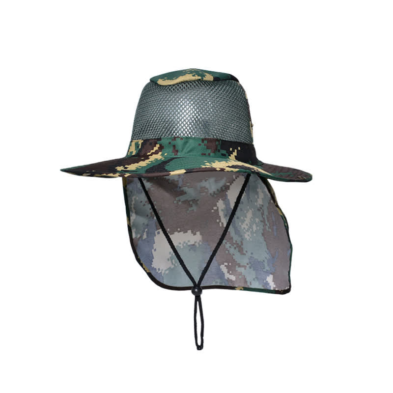 Cappello da pescatore con design a rete mimetica da uomo - Verde scuro - L (23 1/4"-23 5/8") - image 7