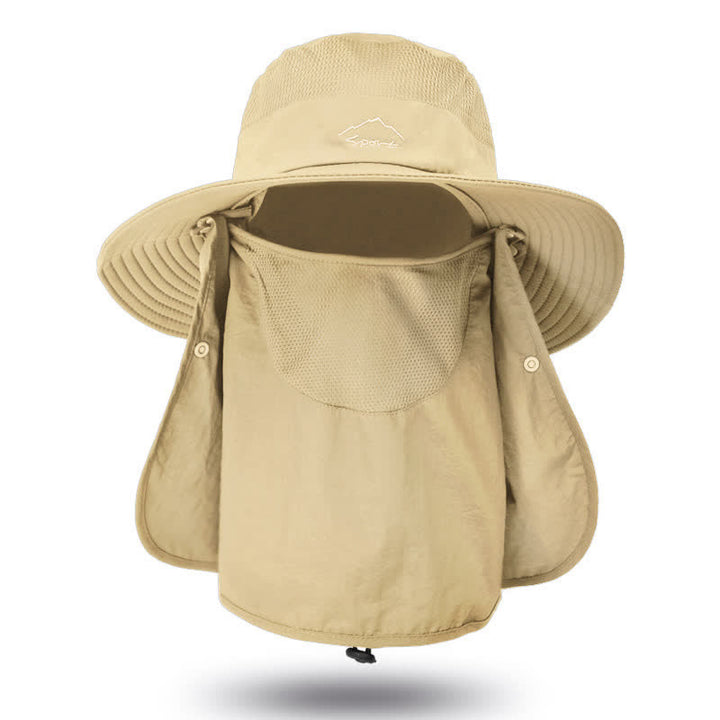 Cappello da trekking con mascherina staccabile da uomo - Cachi - Regolabile (22"-24 1/2") - image 9