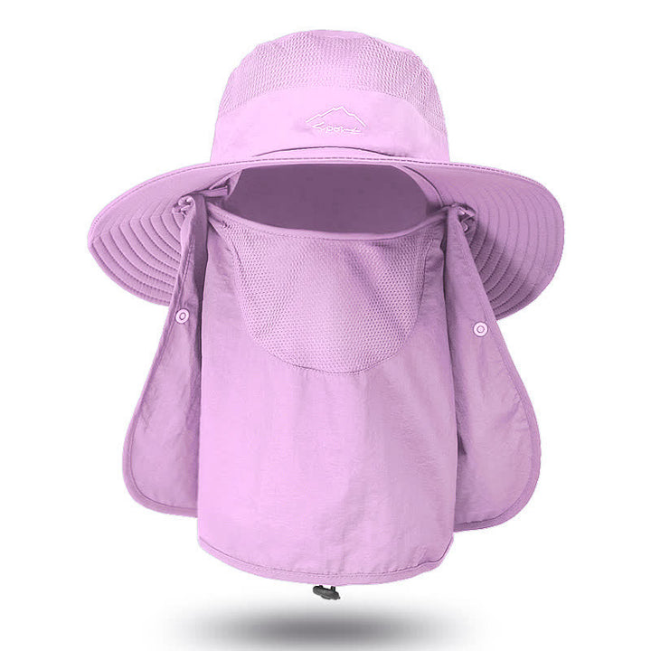 Cappello da trekking con mascherina staccabile da uomo - Viola - Regolabile (22"-24 1/2") - image 7