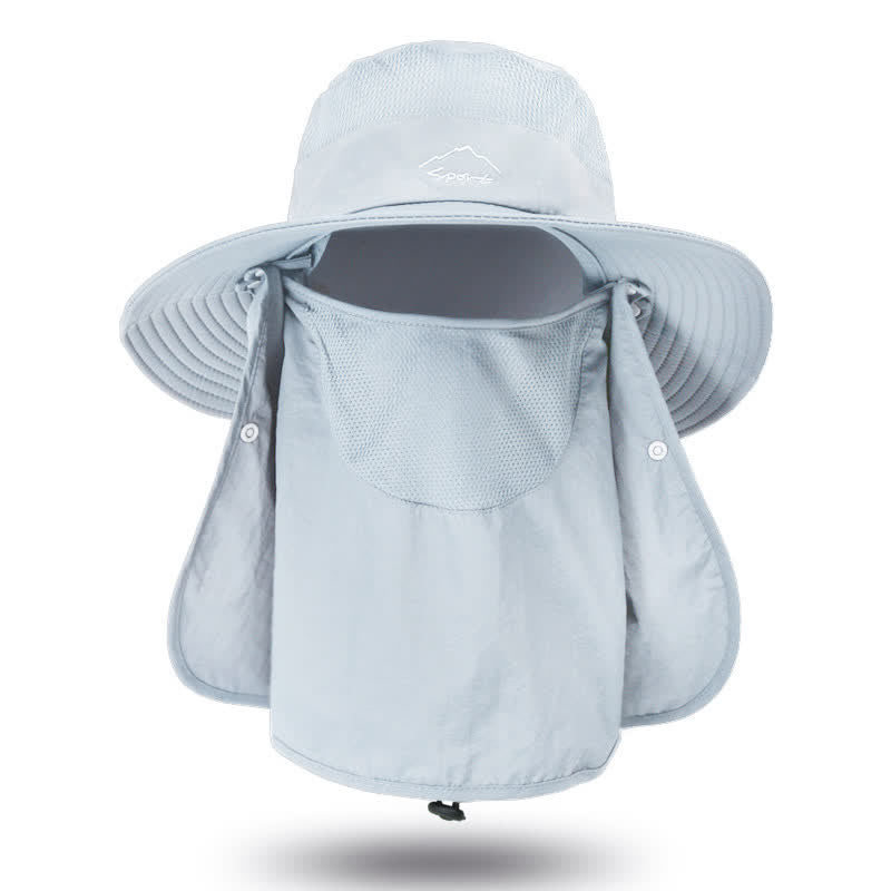 Cappello da trekking con mascherina staccabile da uomo - Grigio chiaro - Regolabile (22"-24 1/2") - image 5