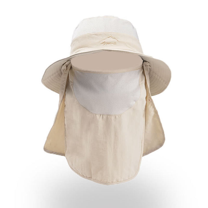 Cappello da trekking con mascherina staccabile da uomo - Beige - Regolabile (22"-24 1/2") - image 22