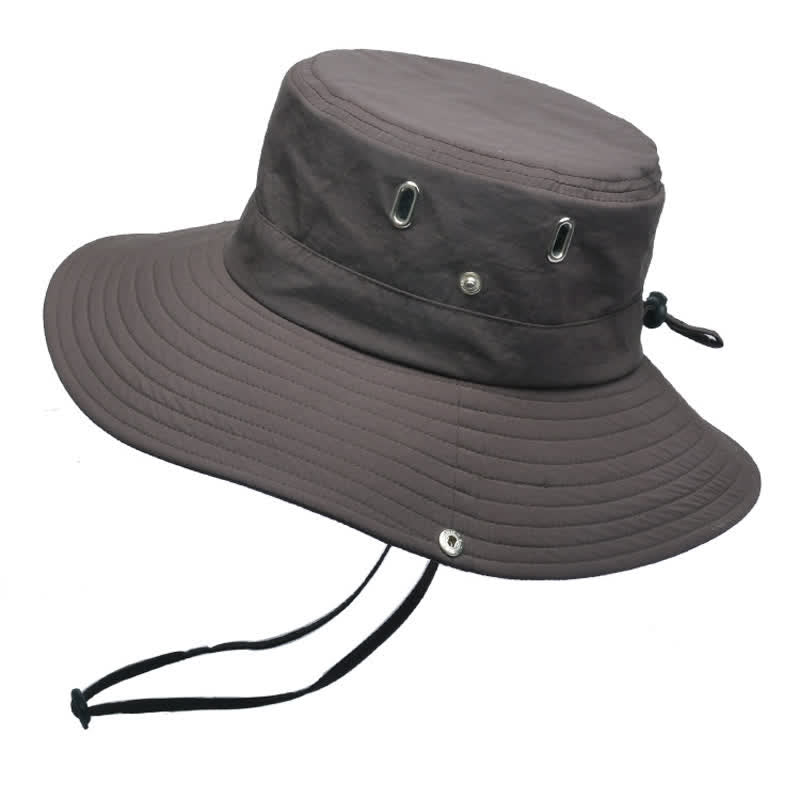 Cappello da pescatore da alpinismo con tesa larga e parasole da uomo - Caffè - Misura M (22"-22 7/8") - image 11