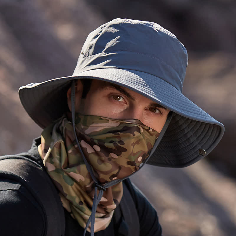 Cappello da pescatore da alpinismo con tesa larga e parasole da uomo - image 7
