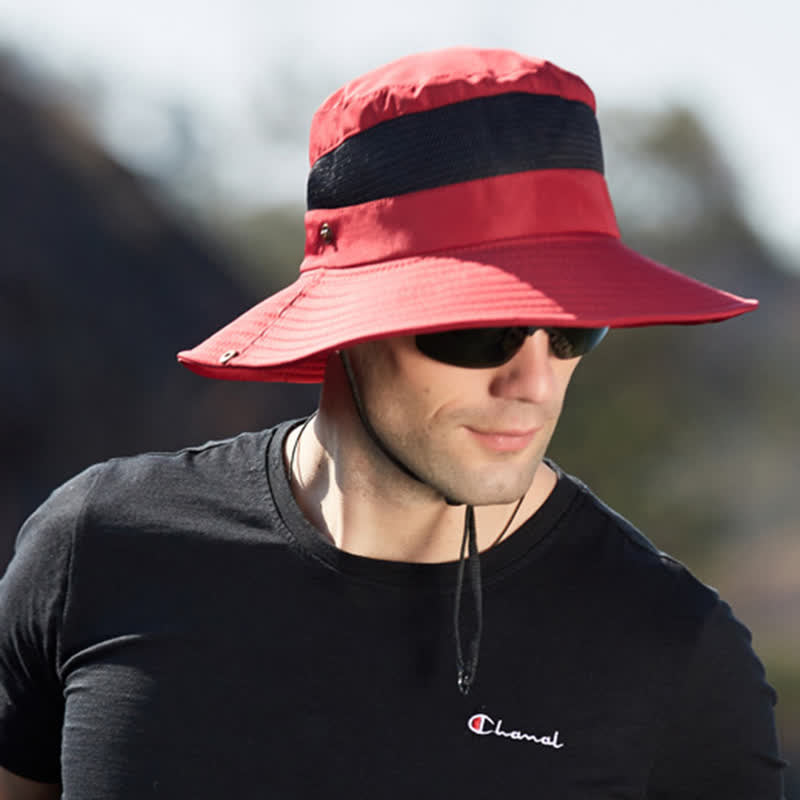 Cappello da viaggio da spiaggia con protezione solare estiva da uomo - image 11