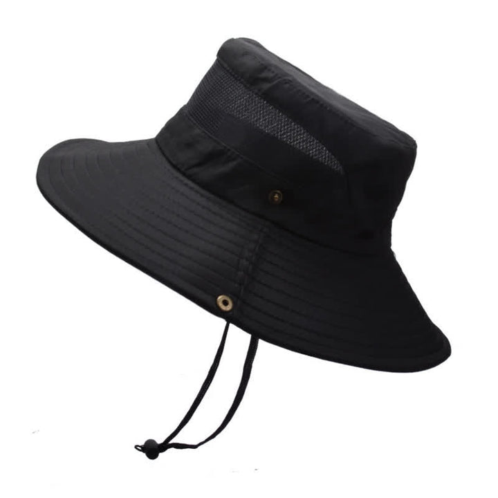 Cappello da viaggio da spiaggia con protezione solare estiva da uomo - Nero - Misura M (22"-22 7/8") - image 1