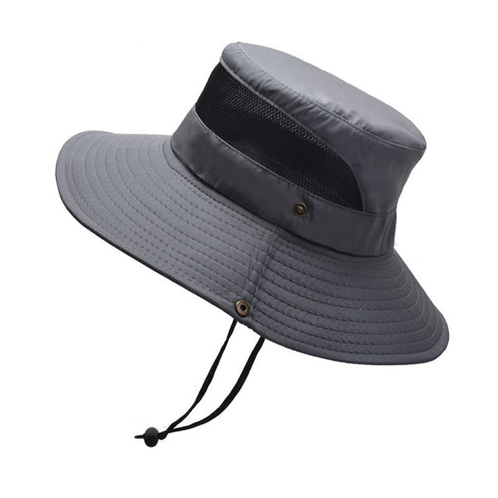 Cappello da viaggio da spiaggia con protezione solare estiva da uomo - Grigio scuro - Misura M (22"-22 7/8") - image 13