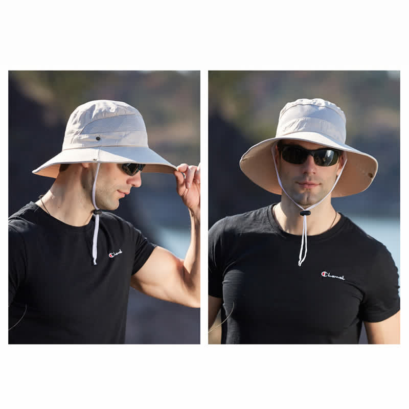 Cappello da viaggio da spiaggia con protezione solare estiva da uomo - image 6