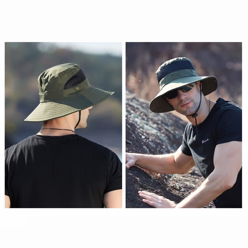 Cappello da viaggio da spiaggia con protezione solare estiva da uomo - image 9
