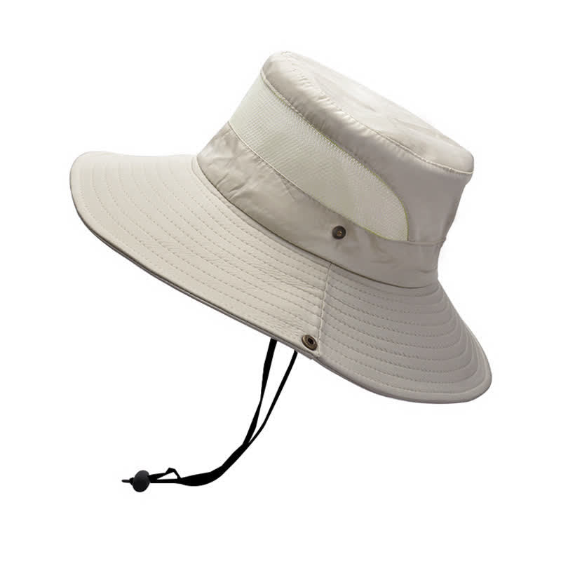 Cappello da viaggio da spiaggia con protezione solare estiva da uomo - Beige - Misura M (22"-22 7/8") - image 12