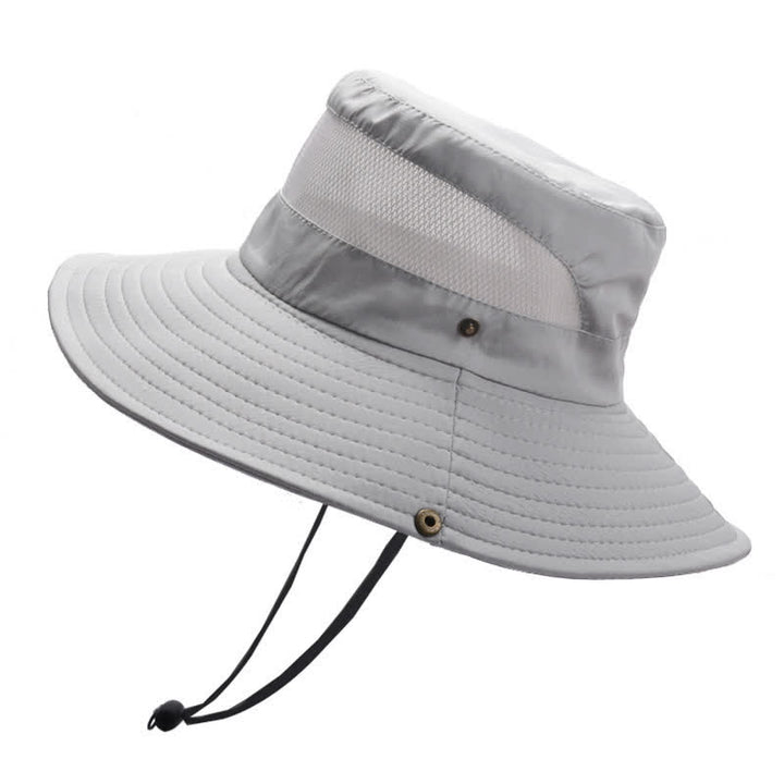 Cappello da viaggio da spiaggia con protezione solare estiva da uomo - Grigio chiaro - Misura M (22"-22 7/8") - image 4