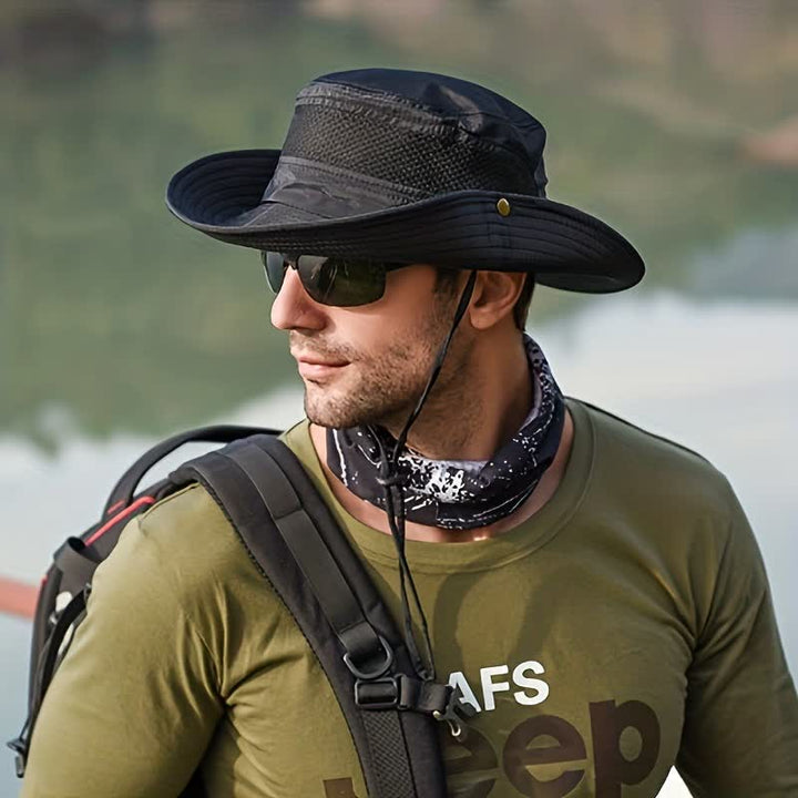 Cappello da viaggio da spiaggia con protezione solare estiva da uomo - image 0