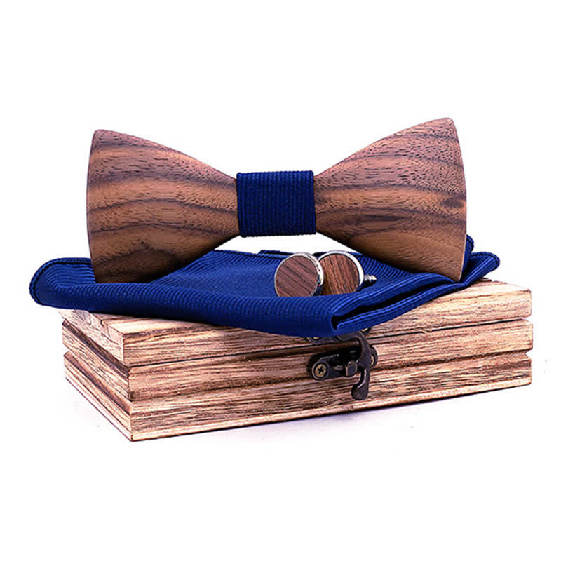 Set di 3 papillon in legno di noce nero alla moda da uomo - Marina Militare - image 9