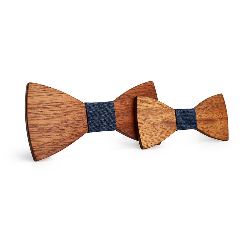 Set di 2 papillon in legno massello naturale per genitori e figli da uomo - Marina Militare - image 11
