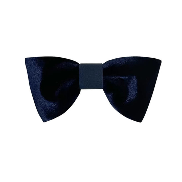 Papillon di velluto doppio strato di lusso da uomo - Blu navy - image 0