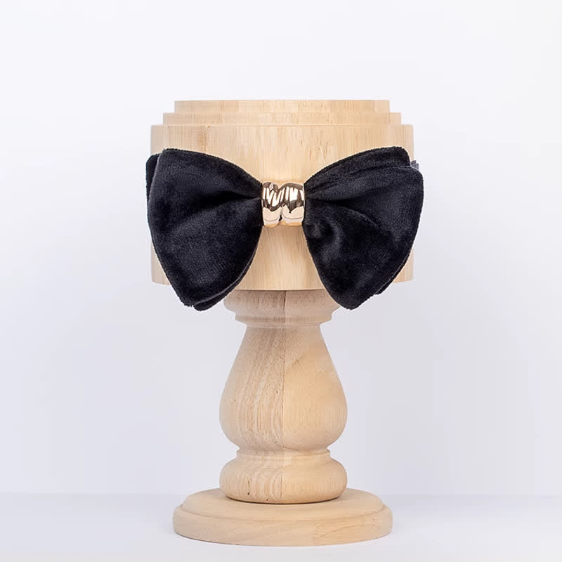 Papillon da uomo in velluto stile farfalla in metallo oro rosa - Nero - image 11
