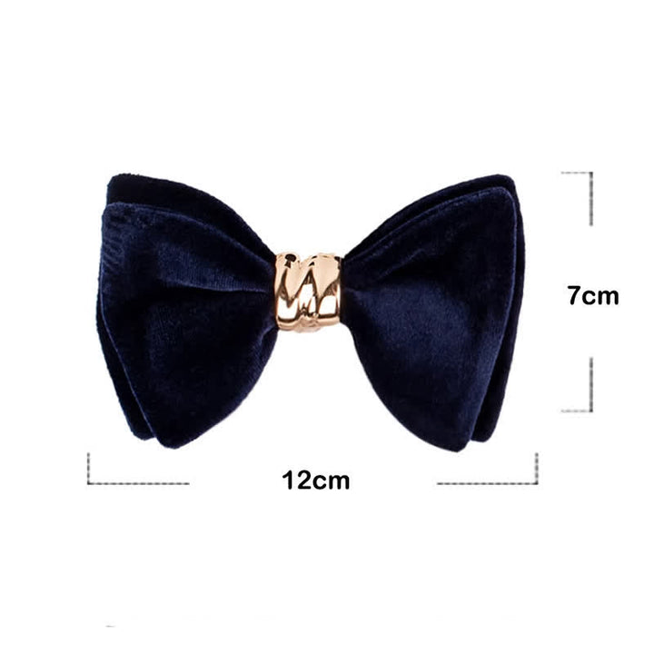 Papillon da uomo in velluto stile farfalla in metallo oro rosa - image 6