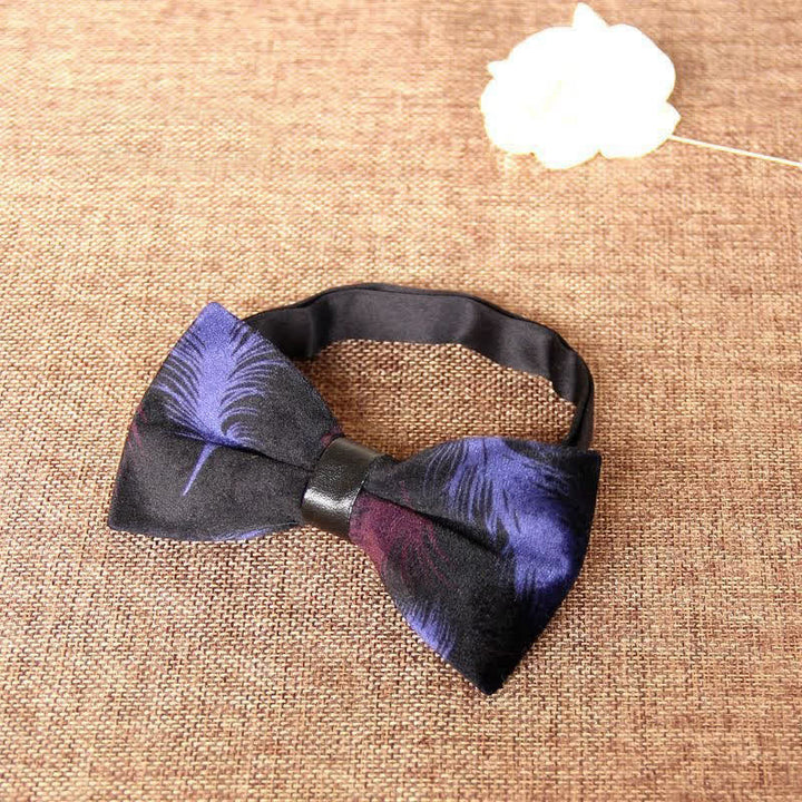 Papillon da uomo elegante e lussuoso in velluto per banchetto - Viola - image 7