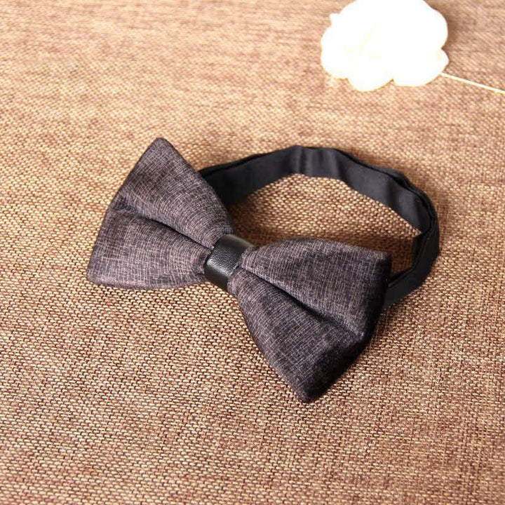 Papillon da uomo elegante e lussuoso in velluto per banchetto - Grigio scuro - image 9