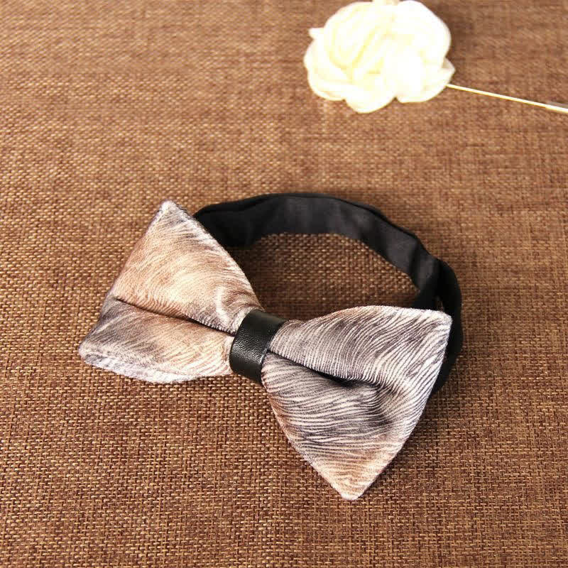 Papillon da uomo elegante e lussuoso in velluto per banchetto - Beige - image 13