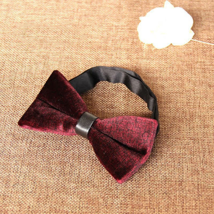 Papillon da uomo elegante e lussuoso in velluto per banchetto - Borgogna - image 14
