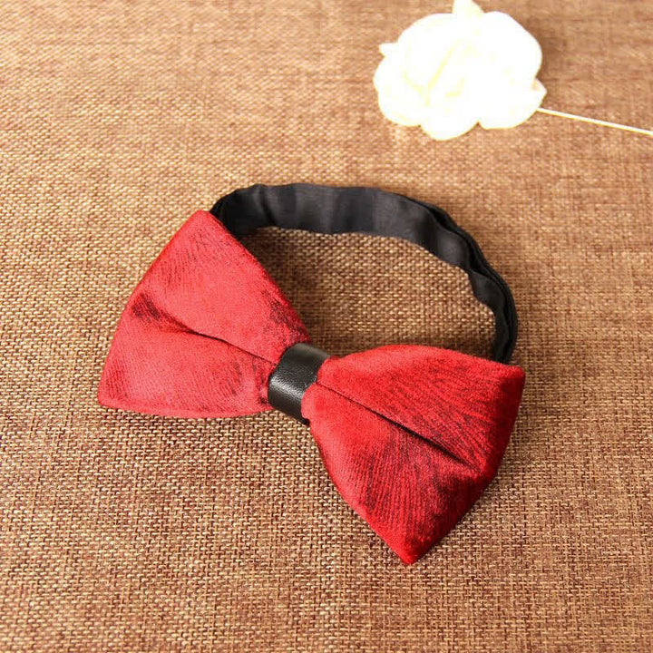 Papillon da uomo elegante e lussuoso in velluto per banchetto - Rosso - image 19