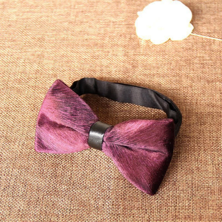 Papillon da uomo elegante e lussuoso in velluto per banchetto - Rossoviola pallido - image 15