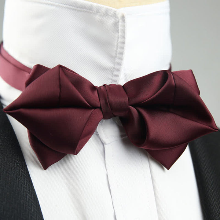 Papillon a punta unica per uomo, stile casual - Marrone - image 0