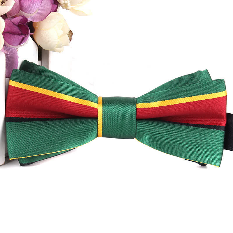 Papillon a righe colorate elegante e innovativo da uomo - Verde e rosso - image 8