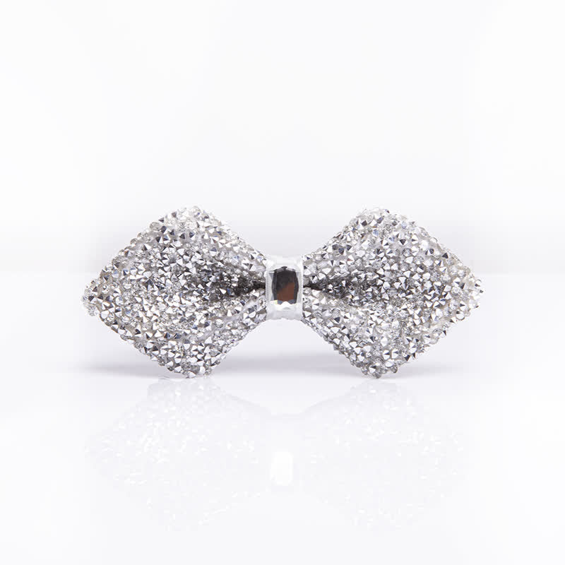 Papillon da uomo con strass bianchi scintillanti - Stile n. 2 - image 6