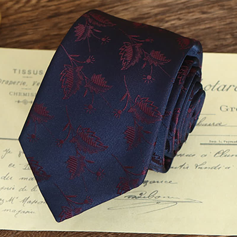 Cravatta da uomo con motivo floreale vintage - image 19