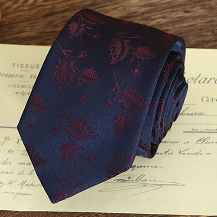 Cravatta da uomo con motivo floreale vintage - image 19