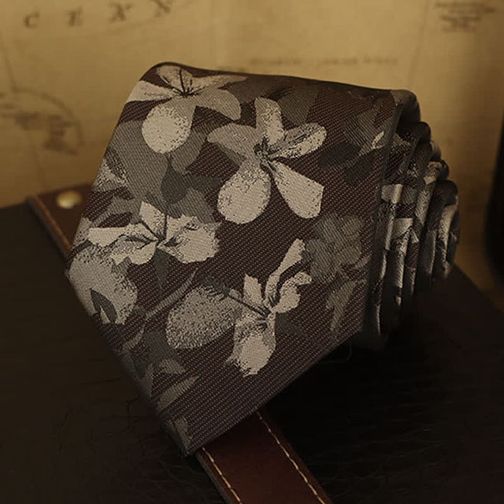 Camicia formale con stampa floreale da uomo e cravatta - image 13